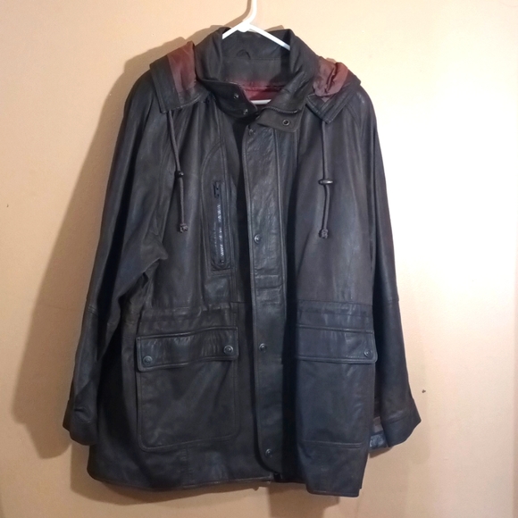 COPY - NWT Men's Size Large Brown Adventure Bound Buffed Aniline Leather Coat - Picture 1 of 17